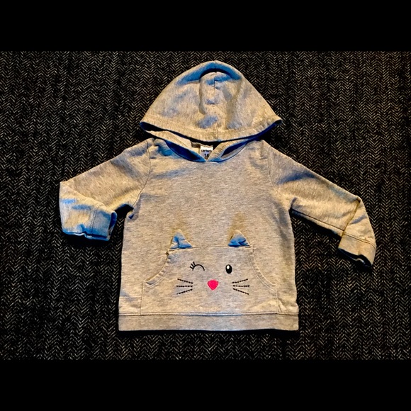 Carter's Shirts & Tops 4 For 2 Grey Cat Hoodie Size 8m Poshmark